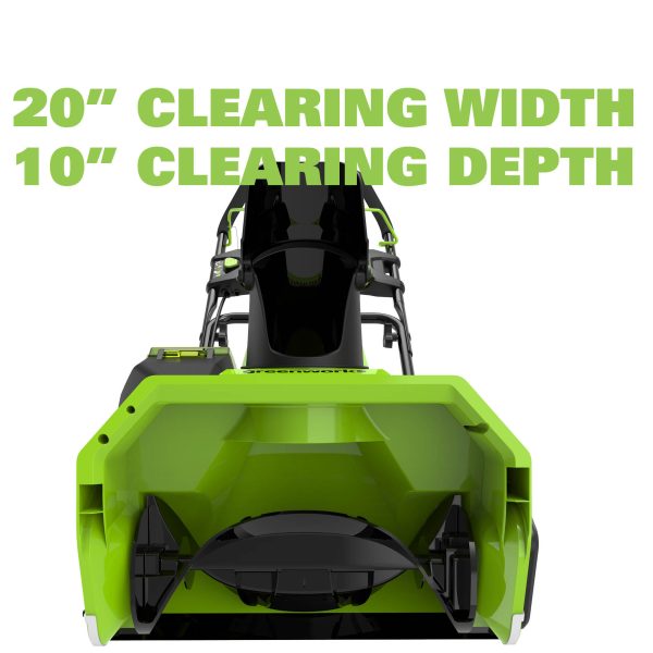 40V 20-inch Brushless Snow Thrower, Battery Not Included, 2601102