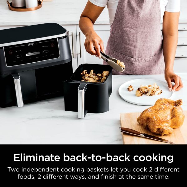 Foodi 6-in-1   10-Qt. 2-Basket Air Fryer with DualZone Technology- Air Fry, Roast   More