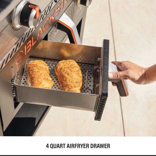 2-Burner 28  Propane Griddle with Air Fryer Combo