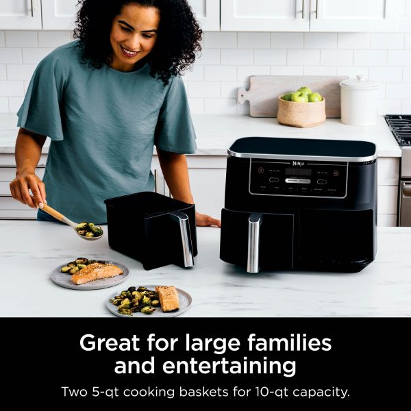 Foodi 6-in-1   10-Qt. 2-Basket Air Fryer with DualZone Technology- Air Fry, Roast   More