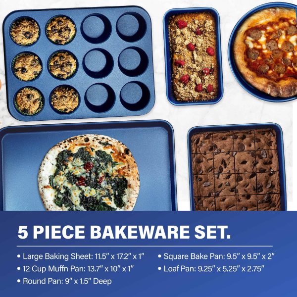 GraniteStone Diamond 23.4-in Aluminum Cookware Set with Lid
