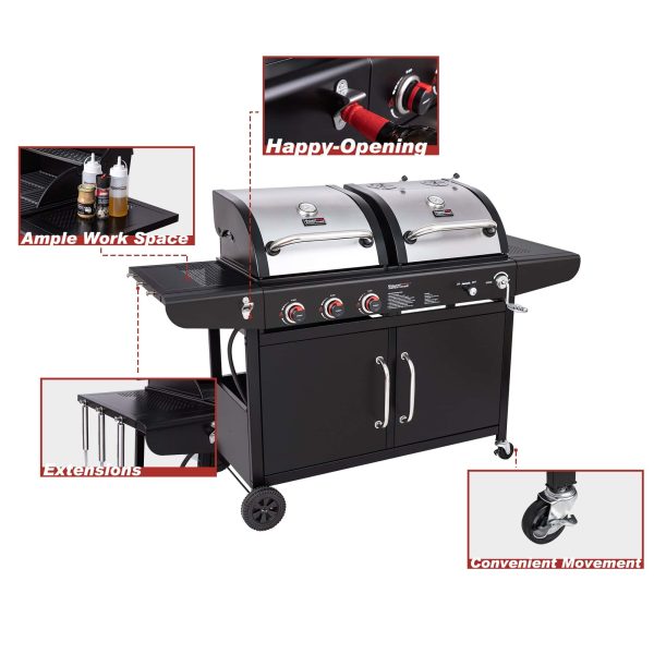 Black and Silverred Combo Grill