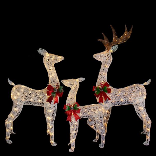 60-in Reindeer Free Standing Decoration with White LED Lights