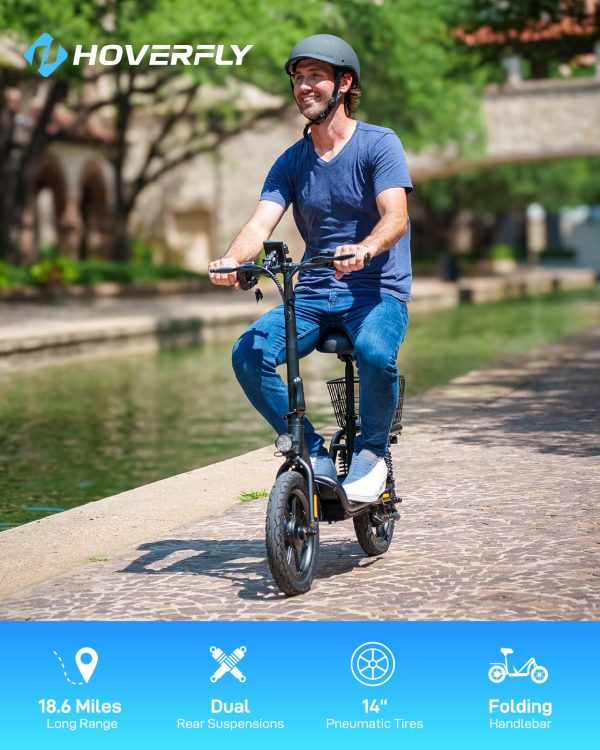 HOVERFLY Z5 Electric Scooter with Seat, 18.6Miles Range   15.5Mph Power by 550W Peak Motor