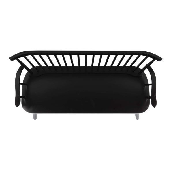 Homes Collection Addison Spindle Back Black Bench