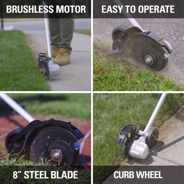 Pro 80V 8 inch Brushless Edger, Battery Not Included ED80L00