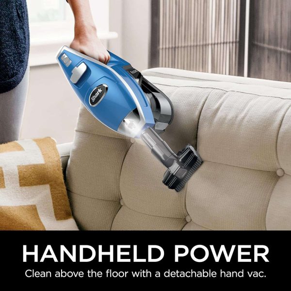 HV343AMZ Rocket Corded Stick Vacuum, Crevice Upholstery Tools, Blue/Silver