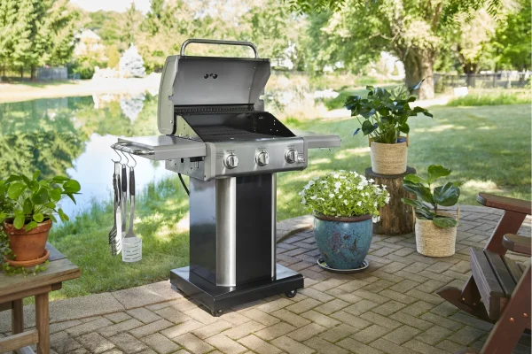 3   Burner Free Standing Liquid Propane 30000 BTU Gas Grill