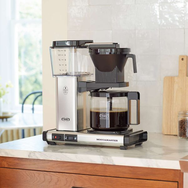 Moccamaster KBGV Select Glass Brewer 10-Cup Polished Silver Coffee Maker   Polished Silver