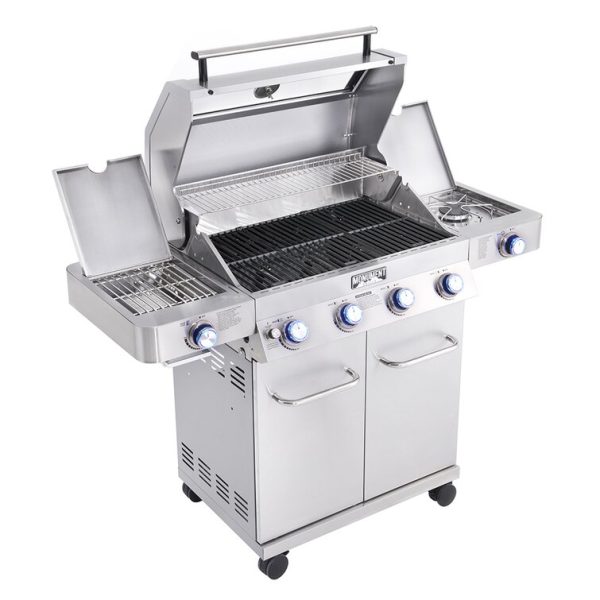 Grills 4   Burner Liquid Propane Infrared 72000 BTU Gas Grill with Side Burner and Cabinet