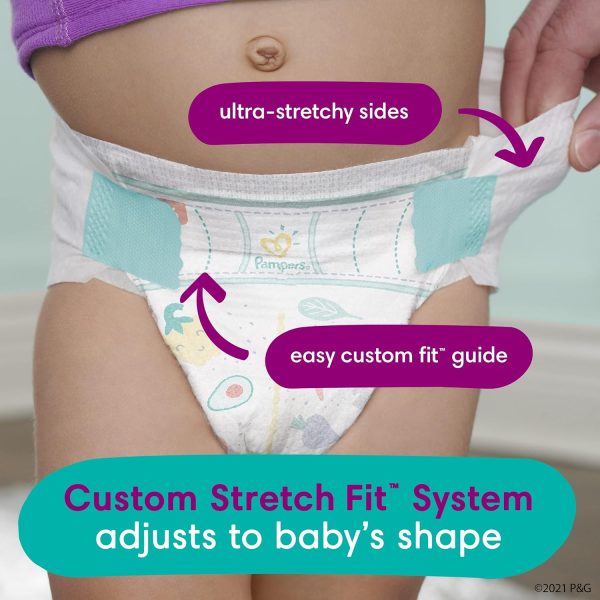 Pampers Cruisers Diapers   Size 5, One Month Supply (128 Count), Disposable Active Baby Diapers with Custom Stretch