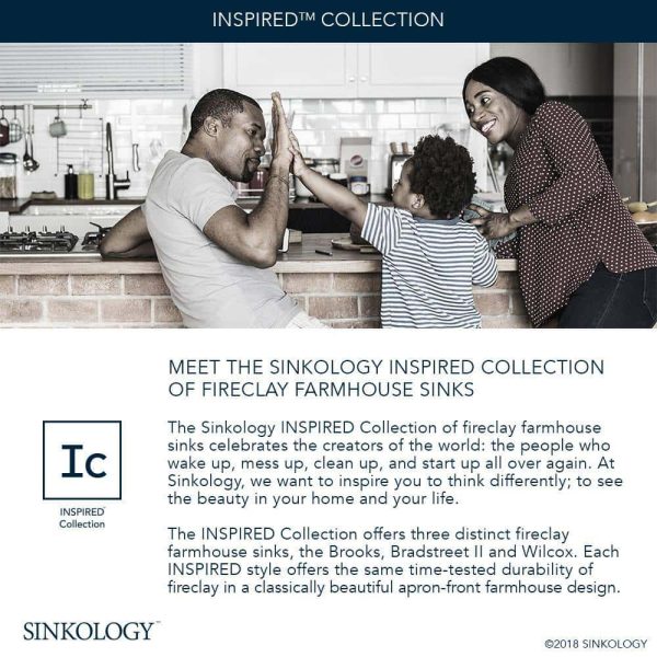 SINKOLOGY SK499-30FC Bradstreet II 30 in. Farmhouse Apron Front Undermount Single Bowl Crisp White Fireclay Kitchen Sink
