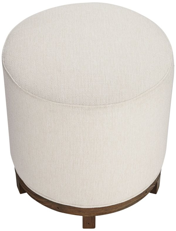55 Downing Street Daniel 22  High Zeus Pearl Fabric Swivel Dining Stool