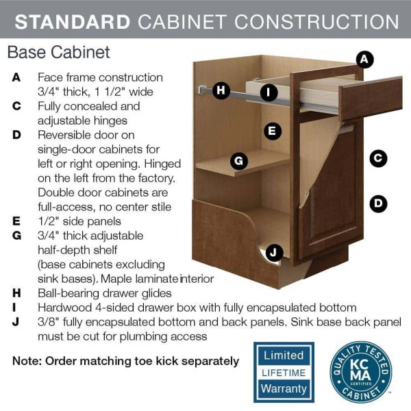 Bay Shaker 18 in. W x 24 in. D x 34.5 in. H Assembled Pull-Out Waste Bin Base Kitchen Cabinet in Dove Gray