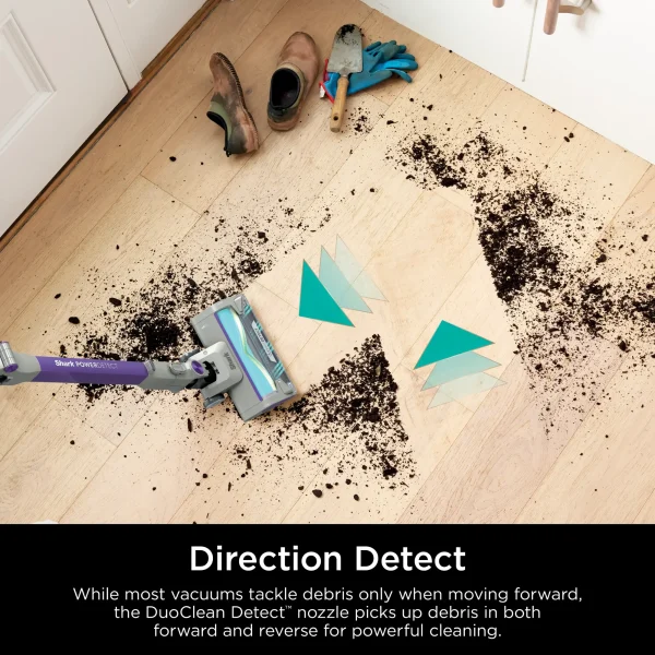 Cordless PowerDetect Stick Vacuum with Powerful Suction and HEPA Filtration   Dark Gray