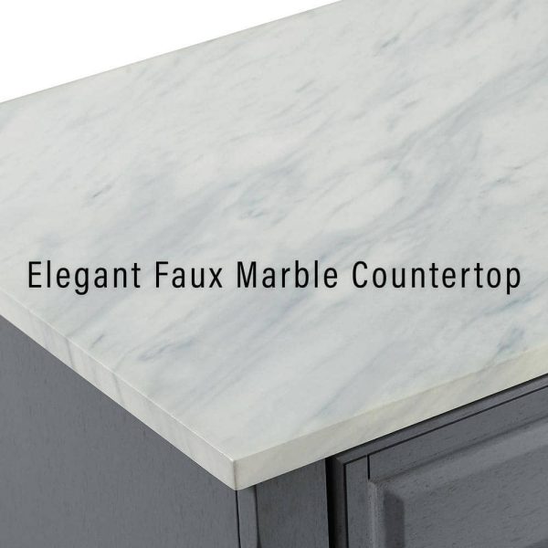 CROSLEY FURNITURE  Avery Grey Kitchen Island
