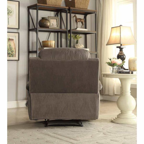 Acme Furniture  Bina 38 in. Width Big and Tall Taupe Microfiber 1 Position Recliner