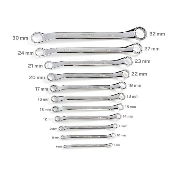 WBE24511 45-Degree Offset Box End Wrench Set, 11-Piece (6-32 mm)   Pouch
