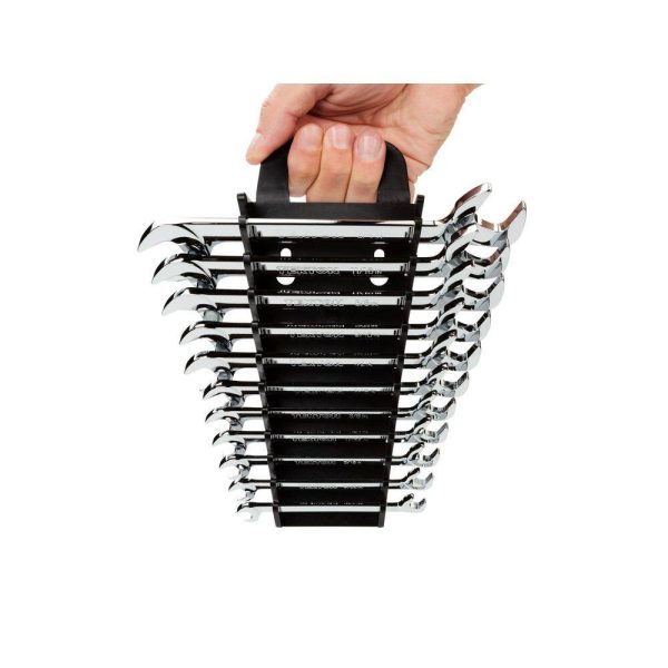 WAE91103 Angle Head Open End Wrench Set, 11-Piece (1/4-3/4 in.)   Holder