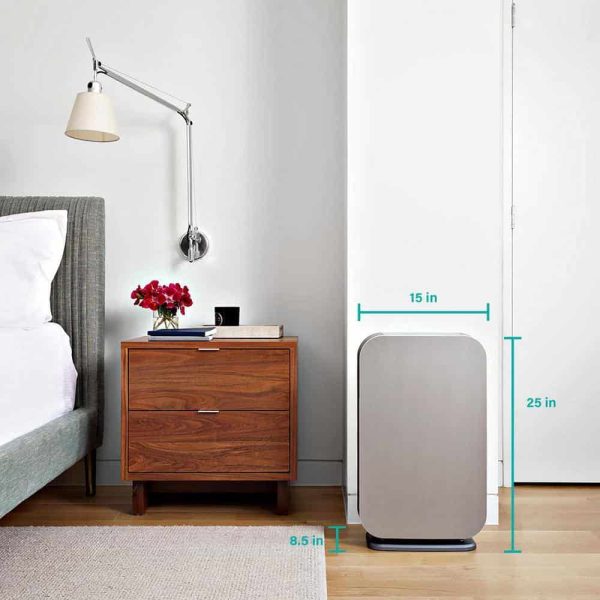 Alen 100105 BreatheSmart 45i Air Purifier Console with VOC/Smoke, True HEPA Filter for Smoke and Odors   800 SqFt, White